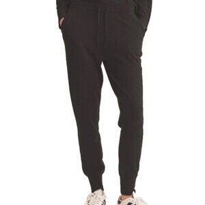 Naadam Signature Cashmere Joggers Womens S Black High Rise Pockets NWT